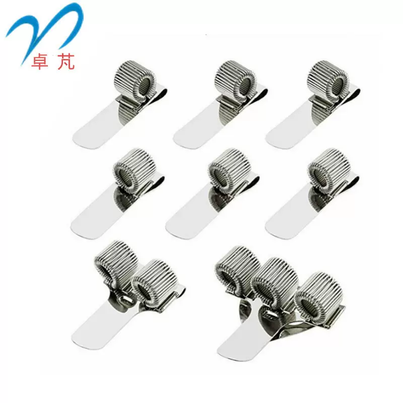 供应伸缩笔夹笔插 碳钢电镀 多规格弹簧笔插笔环配件