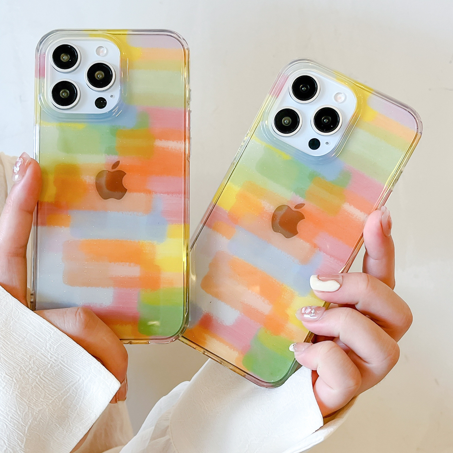 Bloque de color de mancha de dopamina para Apple 16ProMax funda para teléfono móvil 15Pro personalidad 14/13 nuevo 15PM