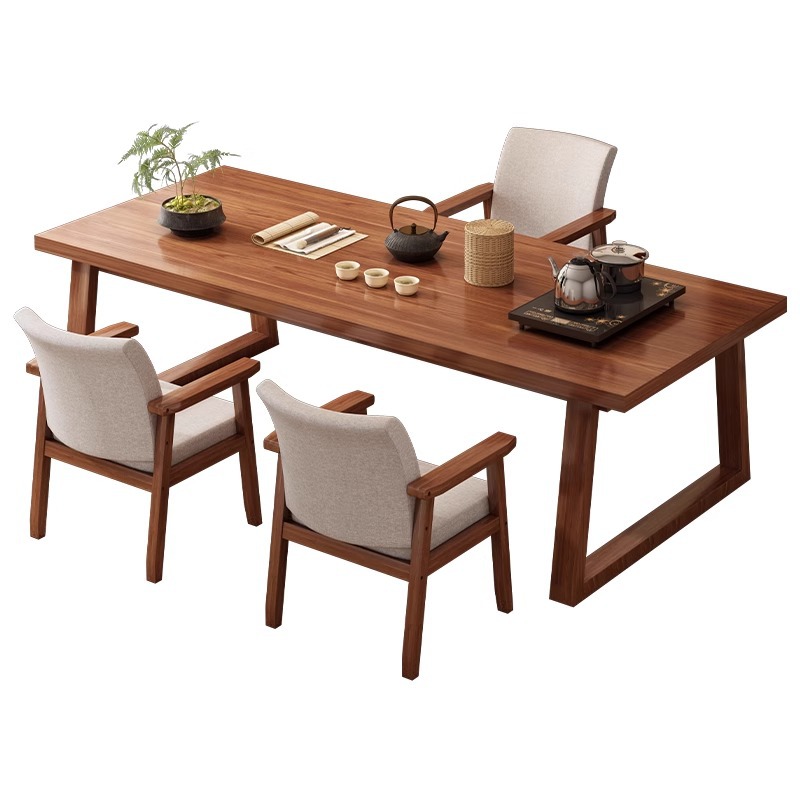 Mesa de té combinación de piernas de madera sólida casa tabla de té simple mesa de té de oficina moderna mesa de té nueva mesa de té china mesa de té