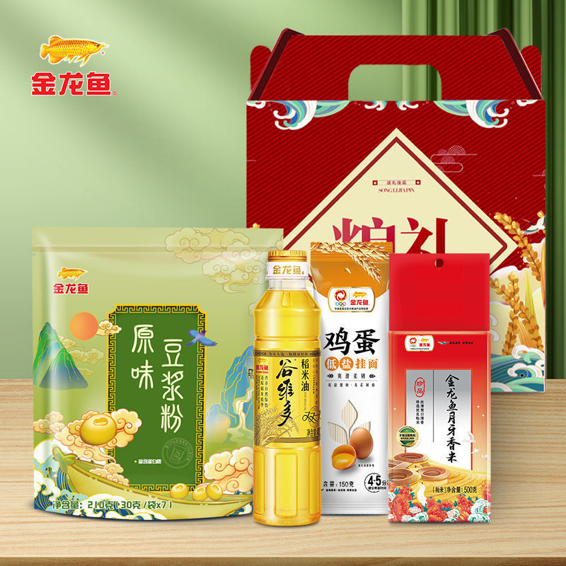金龙鱼稻米油400ml送大米500g食用油小油米组合礼品套装|undefined