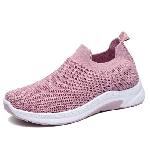 Women's Spring New Socks Shoes, Flyknit Mesh Casual Shoes, Breathable Lightweight Sports Shoes, Women's Versatile