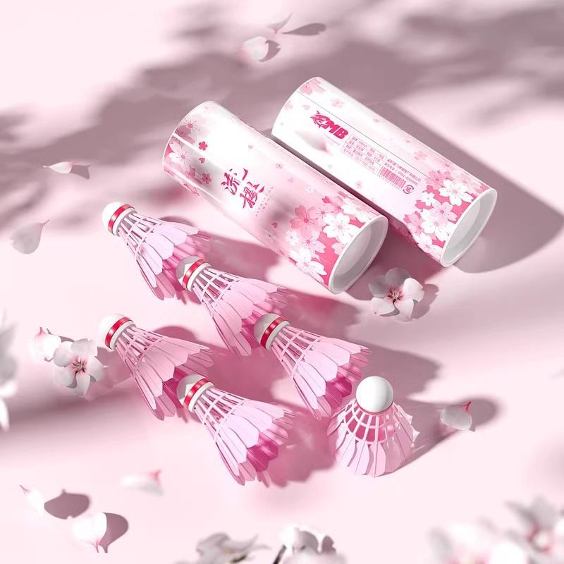 Mbfish Pink Badminton Training Indoor and Outdoor Practice Durable King Nuanliuying Combination Duck Feather Ball