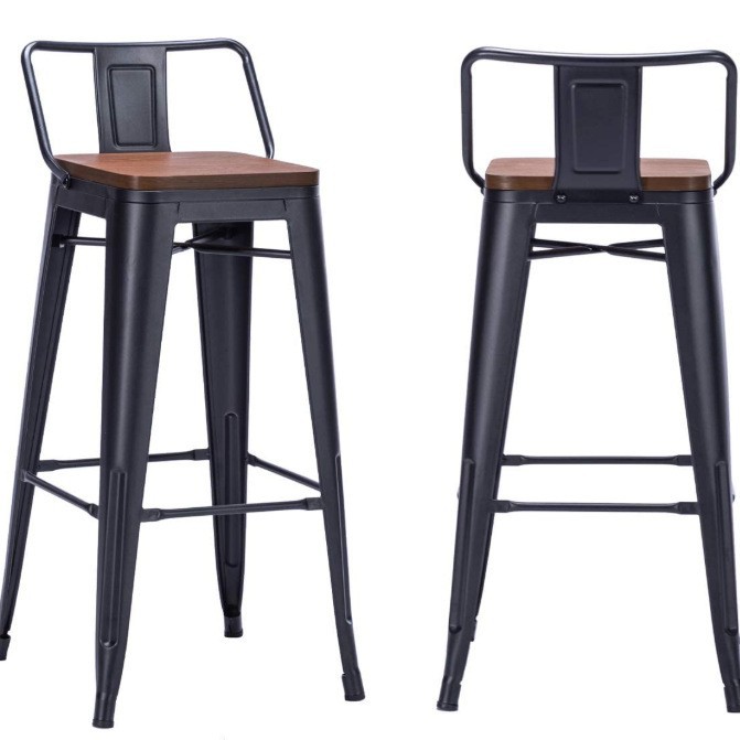 Taburete alto de hierro forjado - Para bar, restaurante y hogar - Estilo industrial - Fabricado en metal - Suministro directo de fábrica image 24