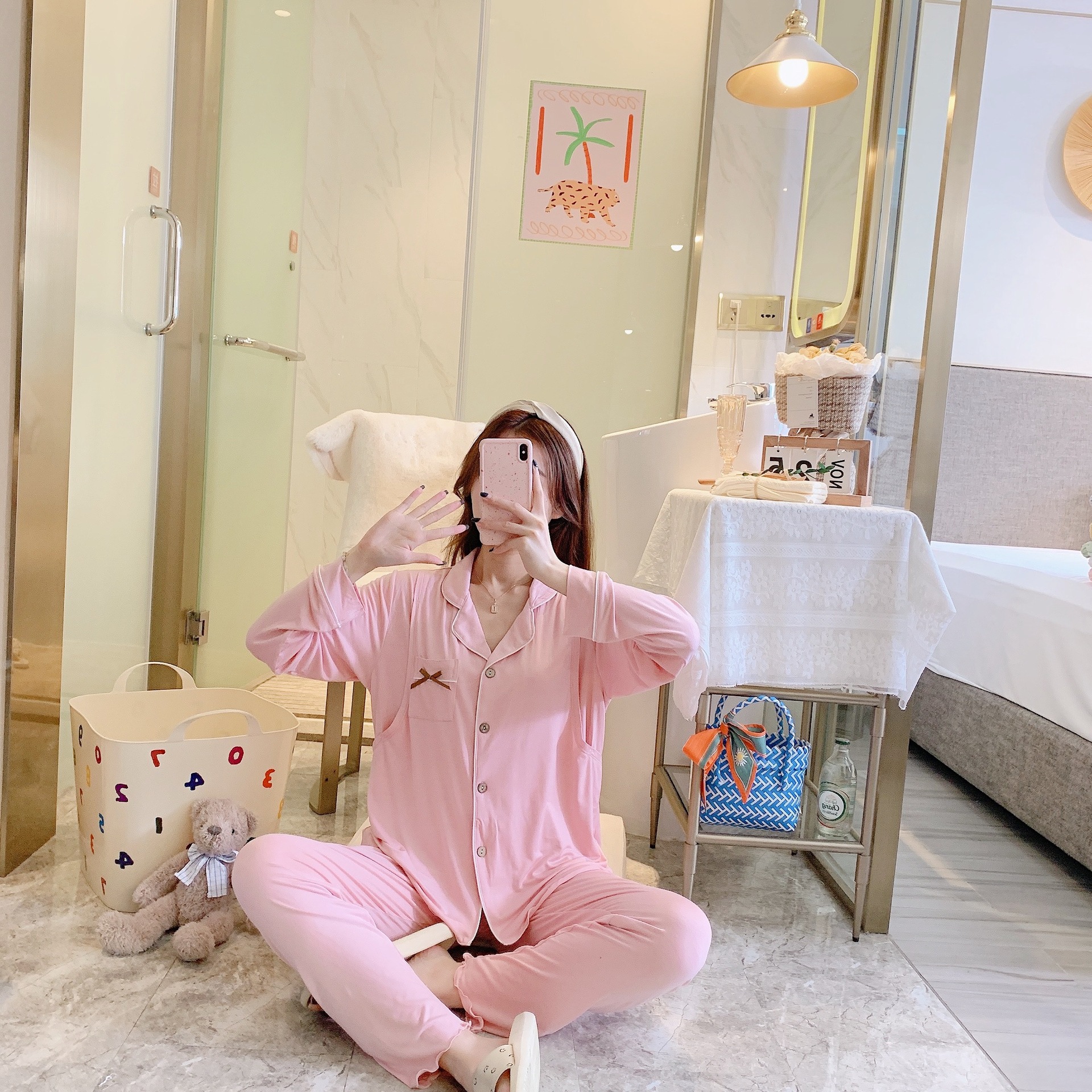 모달 핑크 문 세트