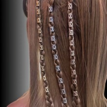 非洲脏辫饰品配件 手工DIY材料 镂空铁圈装饰品发圈头饰厂家批发