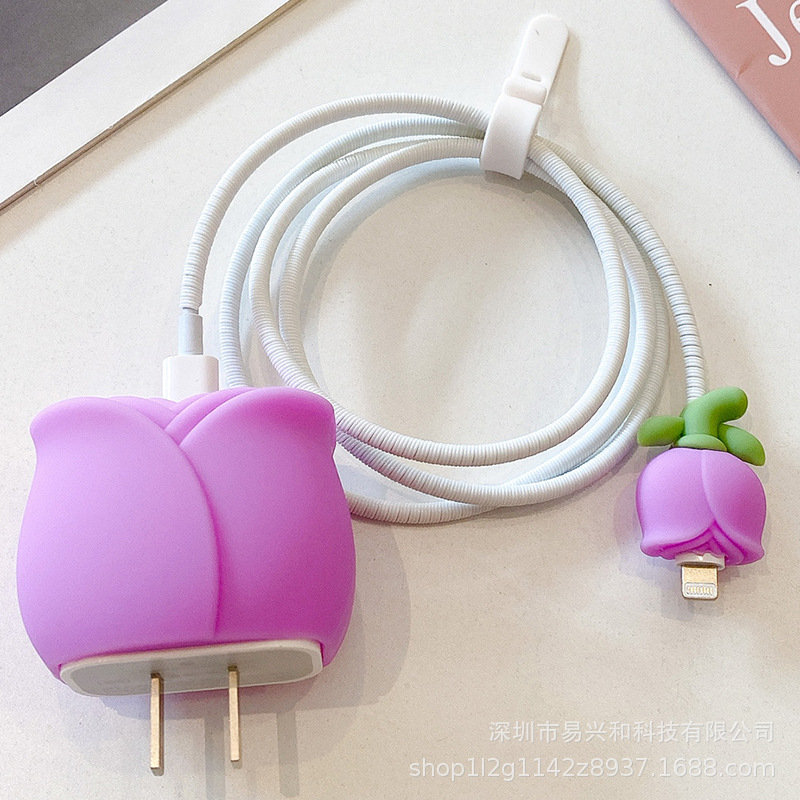 Aplicable Apple 18W / 20W cargador de cabeza de cubierta cargador de cubierta de cable de datos cubierta de 4 piezas al por mayor