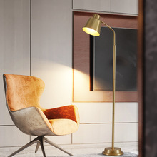 全铜轻奢北欧落地台灯 卧室ins风格极简客厅复古床头创意装饰灯具