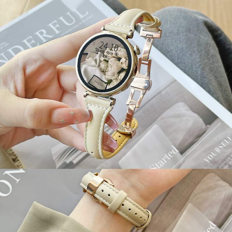 Small waist-milk apricot [butterfly buckle]