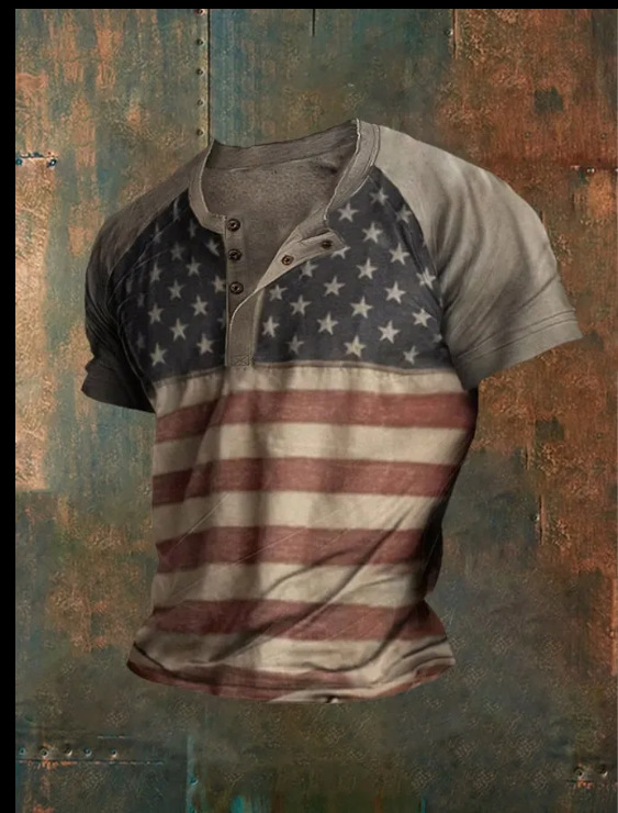 Nueva camiseta transfronteriza de manga larga con cuatro botones de Amazon Templar Impresión 3D Cross Legion imitación algodón pull rack manga larga T