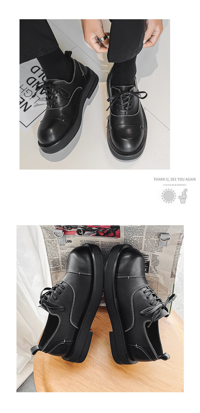 Dreifach geflochtenes Leder-Business-Kleid, atmungsaktiver Herrenanzug, Derby-Höhenerhöhung, Hochzeits-Bräutigam-Schuhe, 88830_voghion.com