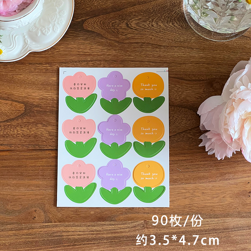 90 cartas colgantes de flores de estilo coreano - ver la imagen