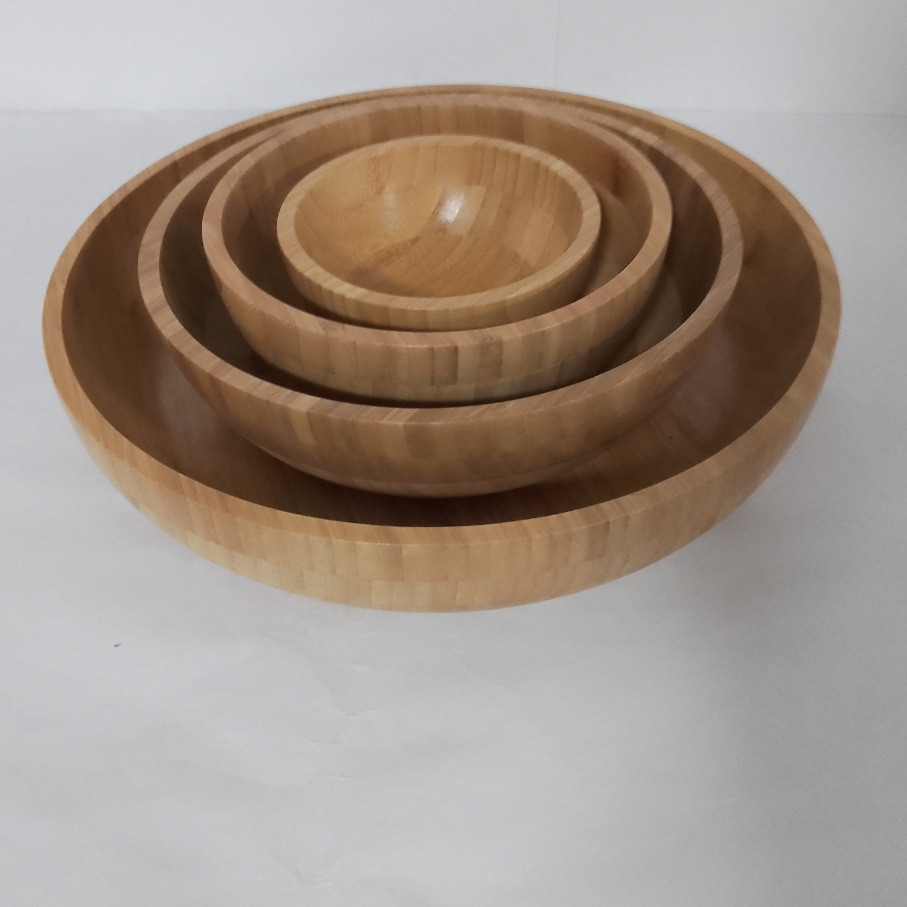 Juego de tazones de bambú para ensalada 12/14/20/23/25/26/30/35 cm, tazón de bambú para amasar, tazón de bambú