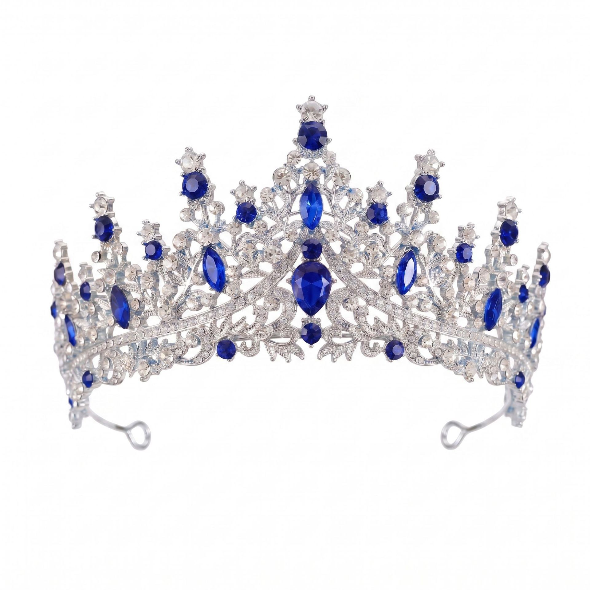 Diadema de Novia con Corona, Estilo Europeo y Americano, Accesorios para Vestido de Novia, Elegante, con Cristales, Accesorios para el Cabello, Venta al por Mayor image 22