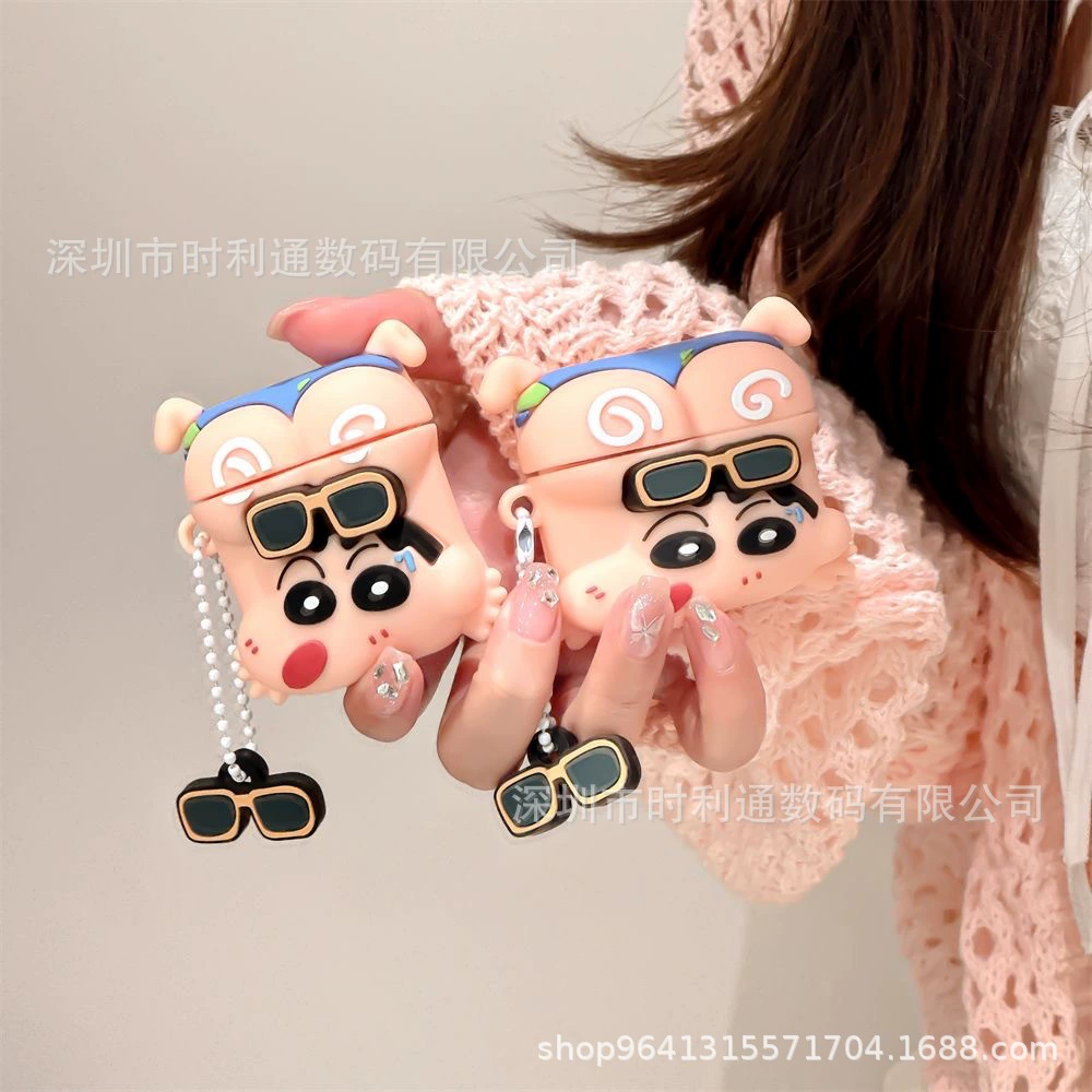 Силиконовый защитный чехол (совместим с Apple AirPods), 3D‑дизайны, с карабином или шнурком, лёгкий