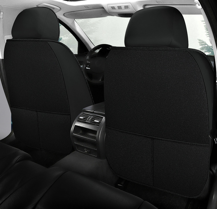 L5U Fully Enclosed Breathable Seat Cushion Cover Linen Fabric Car Seat Cover Full Set for Five Seats in the Car All-Season Car Seat Cushion
