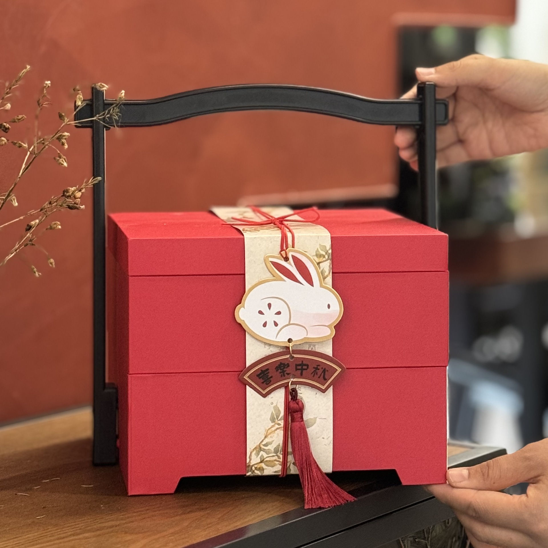 2026中秋8粒月饼包装盒礼盒高档冰皮流心月饼盒一斤装大月饼礼盒