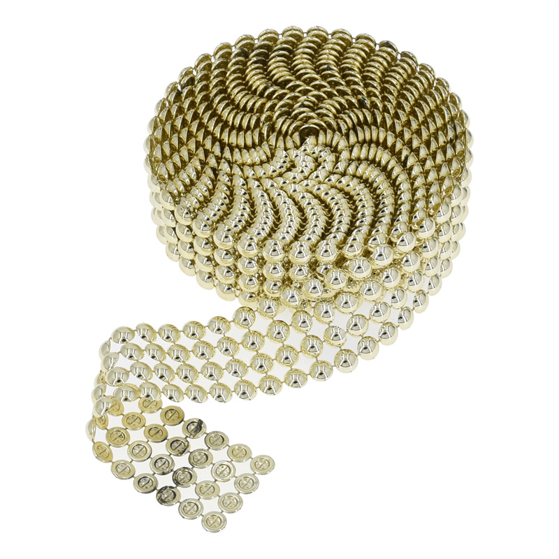 Amazon transfronterizo nuevo 4 filas galvanoplastia semicírculo fila diamante escena diseño mesa de comedor decoración hueco malla de plástico diamante 5 yardas