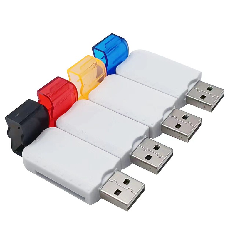 Factory Direct Sales Tf/Sd Card Reader Multi-Function Two-In-One USB Computer Digital Camera Card Reader Plug and Play