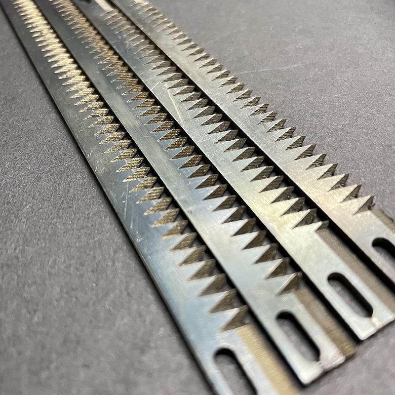 字型机横立式自动刀片封一茶叶锯齿 切刀刀片波浪 齿形配件包装机