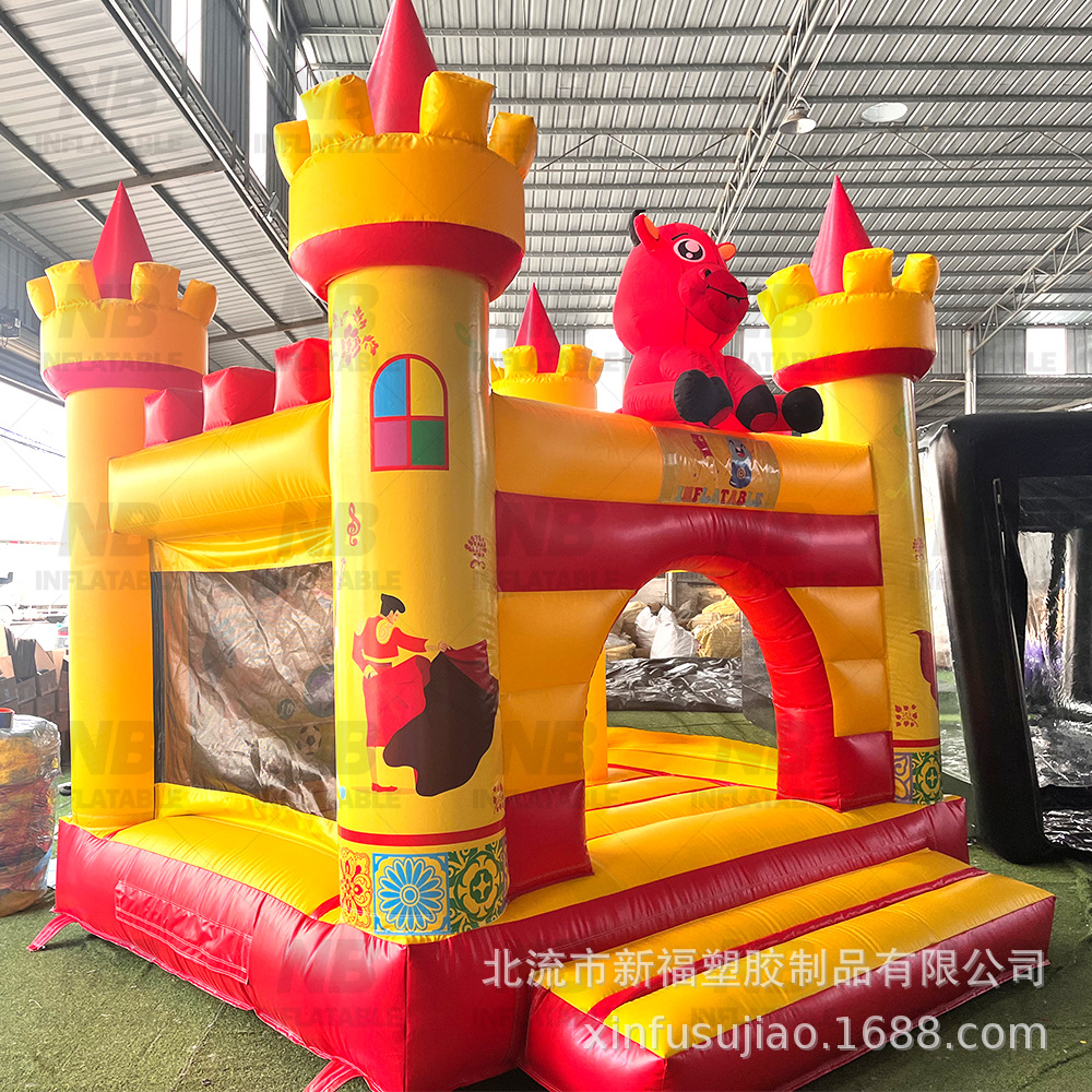 Casa de castillo inflable PVC trampolín infantil pequeño salto rebote comerciante usuario fuera de equipos de parque infantil instalaciones