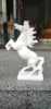 Manufactor Direct selling White marble Stone horse animal Sculpture Pentium Ma Size Decoration White Rabbit