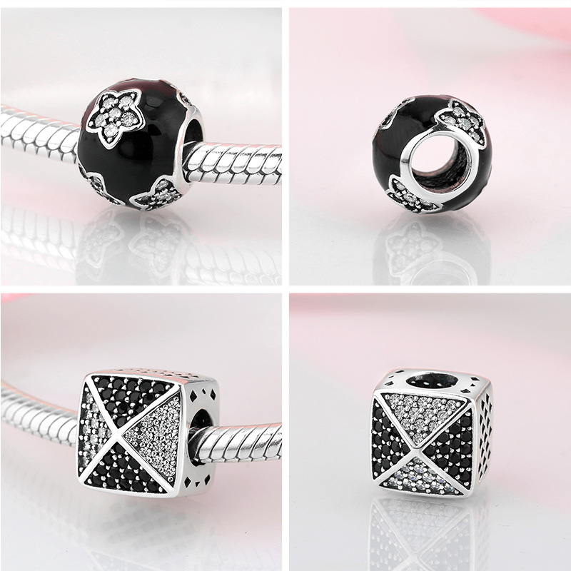 Retro Round Flower Sterling Silver Epoxy Inlay Zircon Jewelry Accessories display picture 1