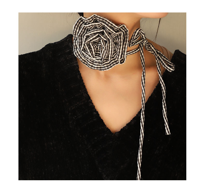 IG Style Modern Style Classic Style Flower Leopard Cloth Women's Choker display picture 3