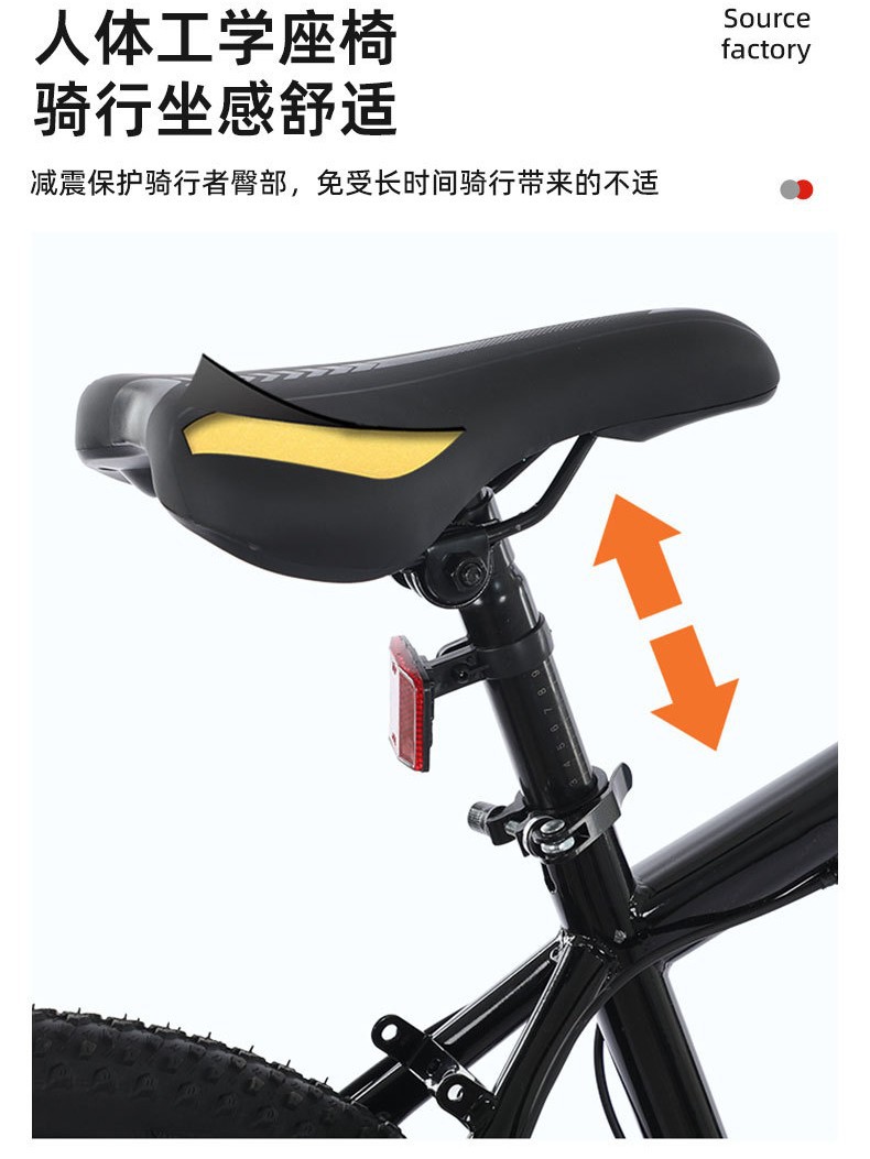 Bicicletas de Montaña al por Mayor Transfronterizas, Bicicletas de Montaña de 26 Pulgadas, Bicicletas de 27 Velocidades con Velocidad Variable, Frenos de Disco, Ruedas Integradas con Horquilla Delantera Reforzada