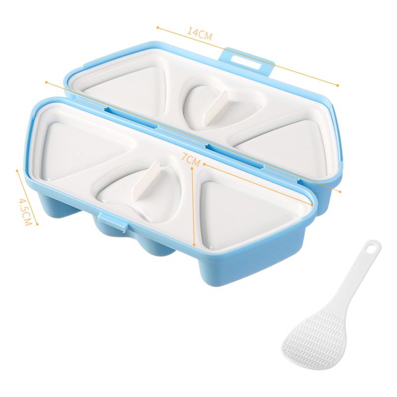 6-grid rice ball mold household bento box wholesale triangle love bento box convenient making tools wholesale