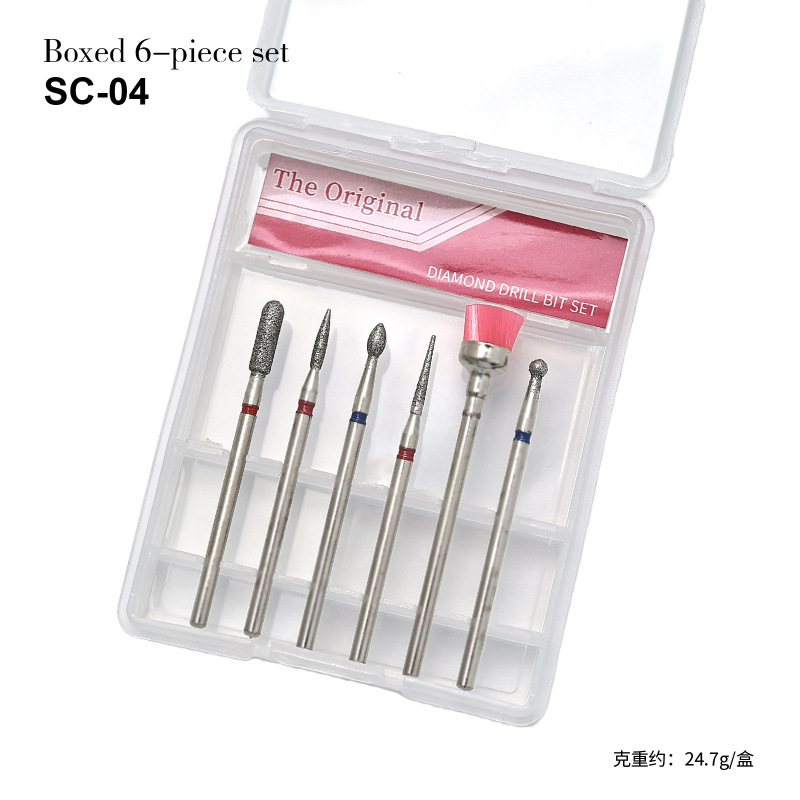 6本セットロシア式ネイルダイヤモンド研磨ヘッドセット|undefined