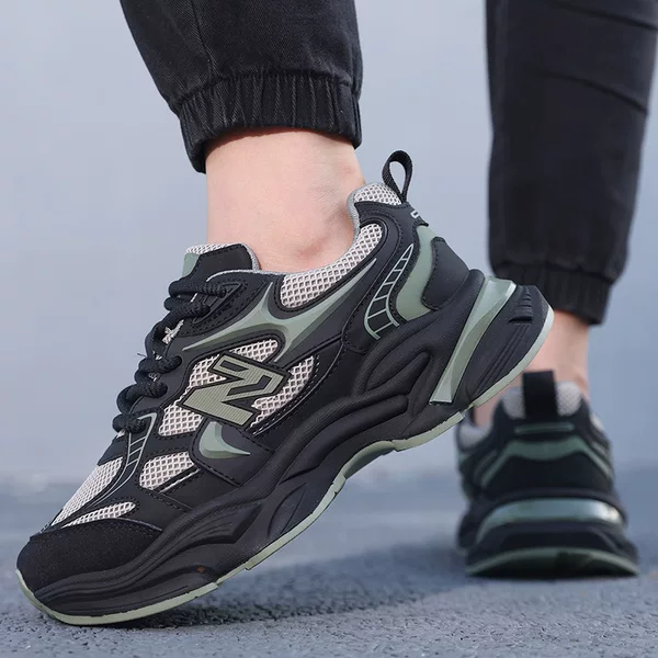 PLUS New Balance large size black men's shoes summer men's casual 44 breathable anti-odor mesh 38 size sports shoes for men
