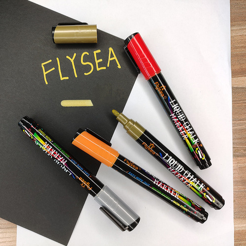 Cross-border erasable liquid chalk 12-color whiteboard pen water-soluble dust-free liquid chalk non-dirty hand office blackboard pen
