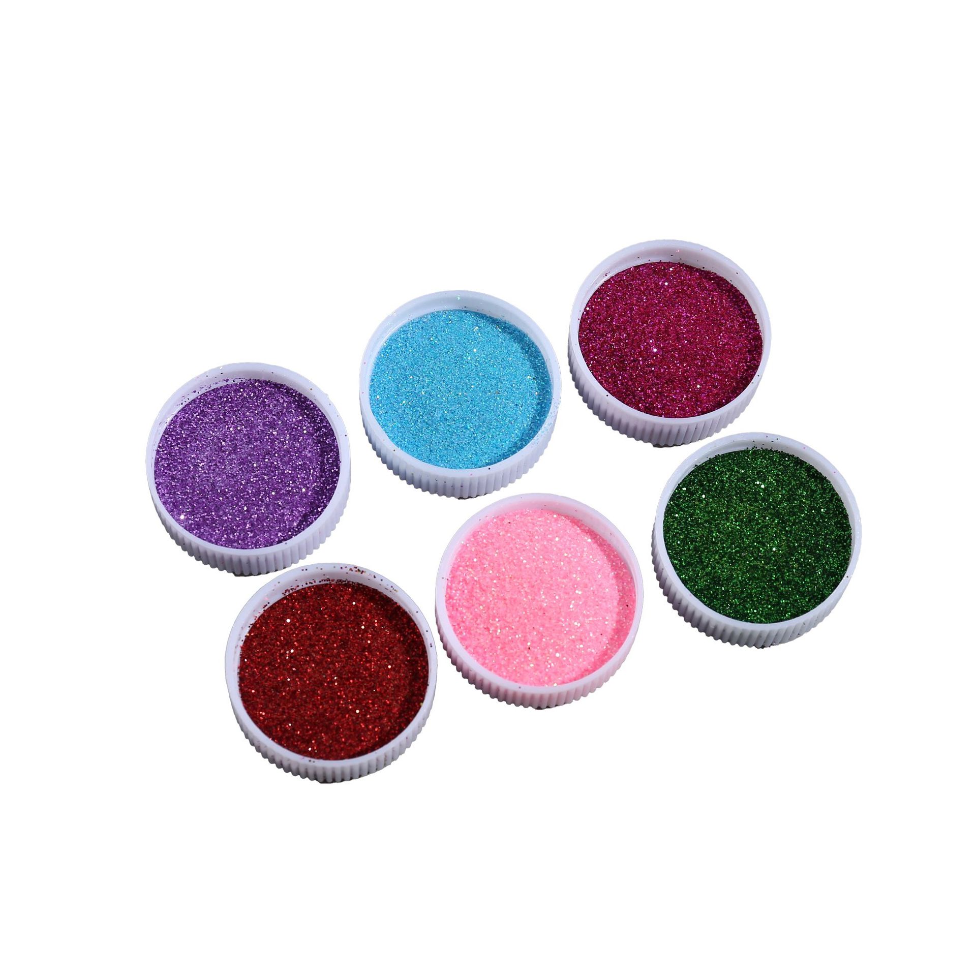Super fino brillante polvo de cebolla dorada brillante 24 color 25 g botella de maquillaje de escenario pintado DIY fabricante de sequillas de color brillante