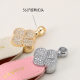New four-leaf clover car keychain Internet-famous ins metal keychain pendant bag keychain gift wholesale