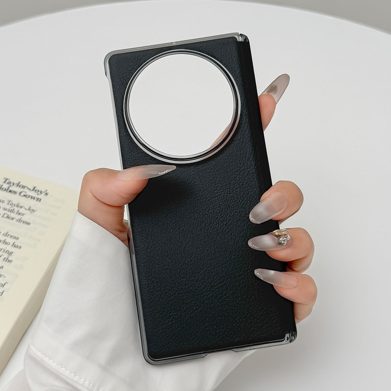 vivoxfold5 中央軸オールインクルーシブ折りたたみ保護携帯電話ケースビジネスプレーンレザーパターン落下防止保護ケース磁気吸引に適しています|undefined