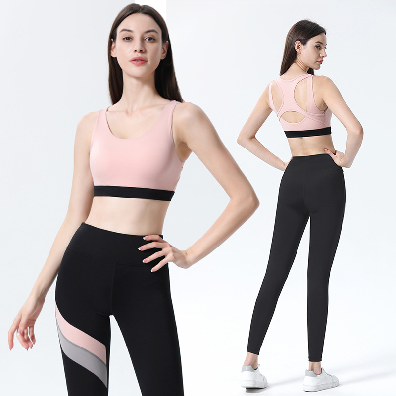 Factory Direct Sales In Europe And The United States Popular Fitness Suits Sports Bras High Waist Hip Trousers Two-piece Yoga Suits