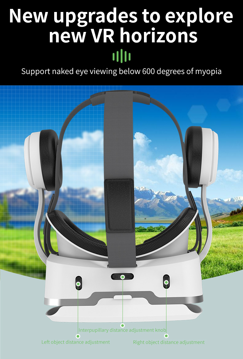 工厂千幻魔镜vr眼镜 一体机手机专用自带耳机头戴3d眼镜vr游戏机详情21