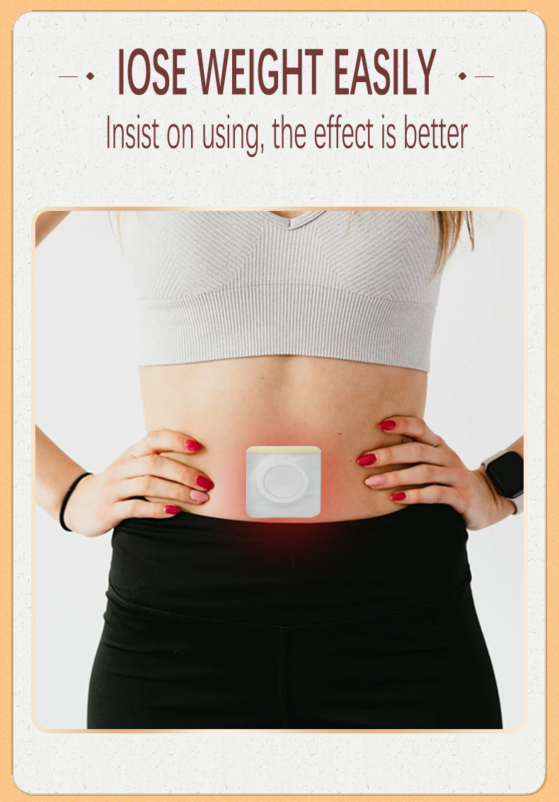 IBeaLee trois Fu cravate bouton d'acupoint paresseux personne gros ventre Ai nombril patch emballage indépendant_voghion.com