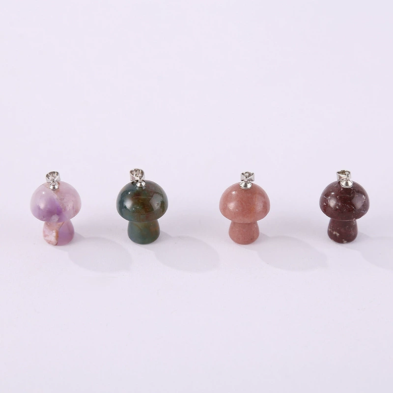 Organic agate pendant, accessory, with gem