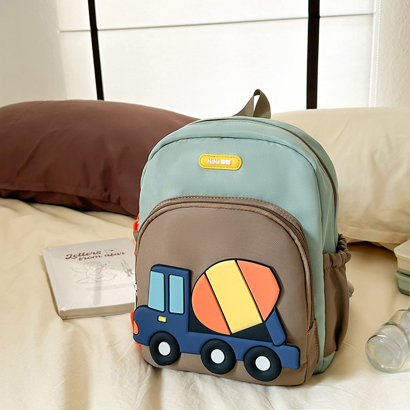 Bolsas escolares de gran capacidad para estudiantes de primaria, dibujos animados, excavadoras lindas, mochilas para niños y niñas, nueva ola de mochilas para niños transfronterizos