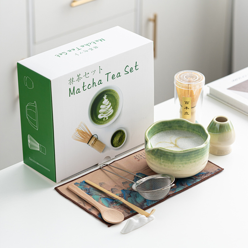 日式抹茶茶具套装陶瓷抹茶碗茶道配件打抹茶工具搅拌器茶筅套装|undefined