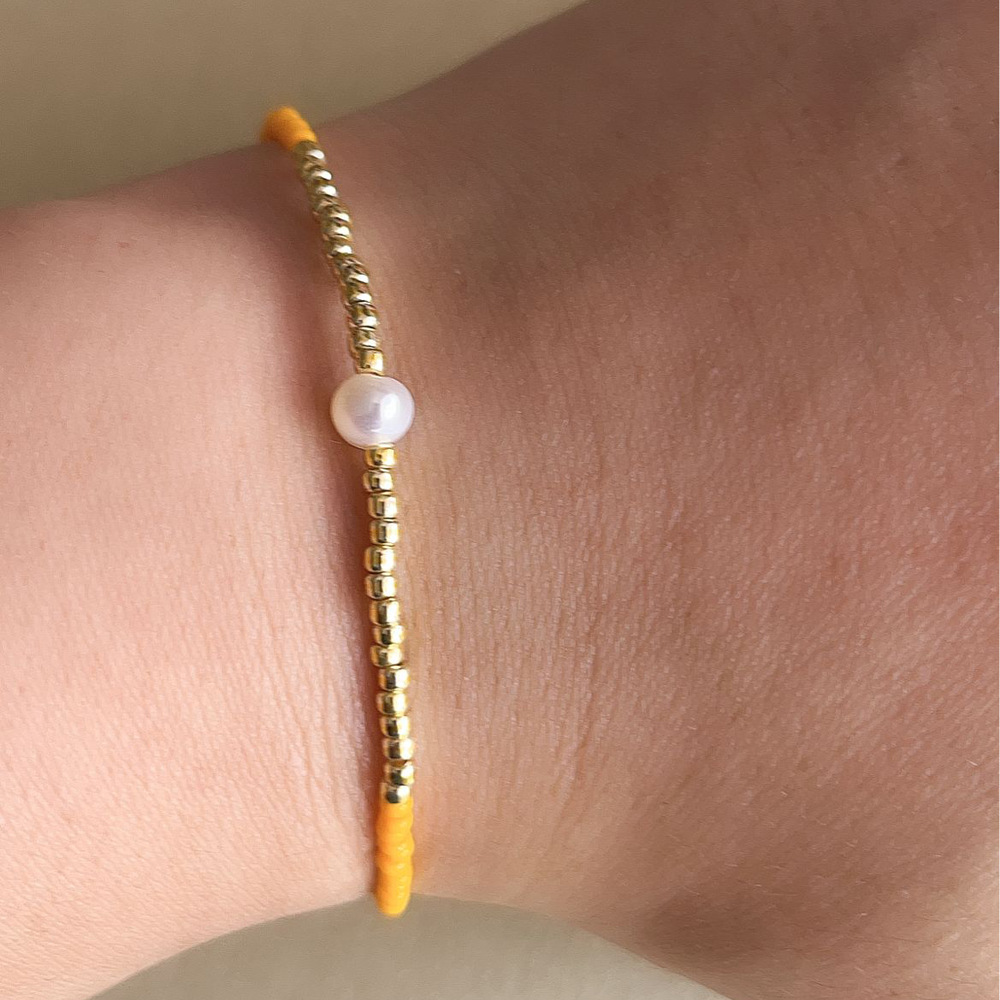 Daily Occasion Simple Style Geometric Beaded Soft Clay Beaded Chain Beaded Bracelets Wholesale