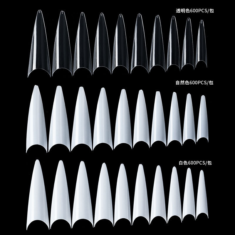 Nail art cross-border for ghost tip armor French salon fake nail 600 patch bag wholesale nail slice