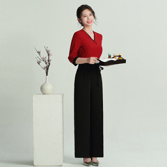 Women's Wellness Salon Foot Massage Therapist Dress JY-089, 7/8 Sleeve