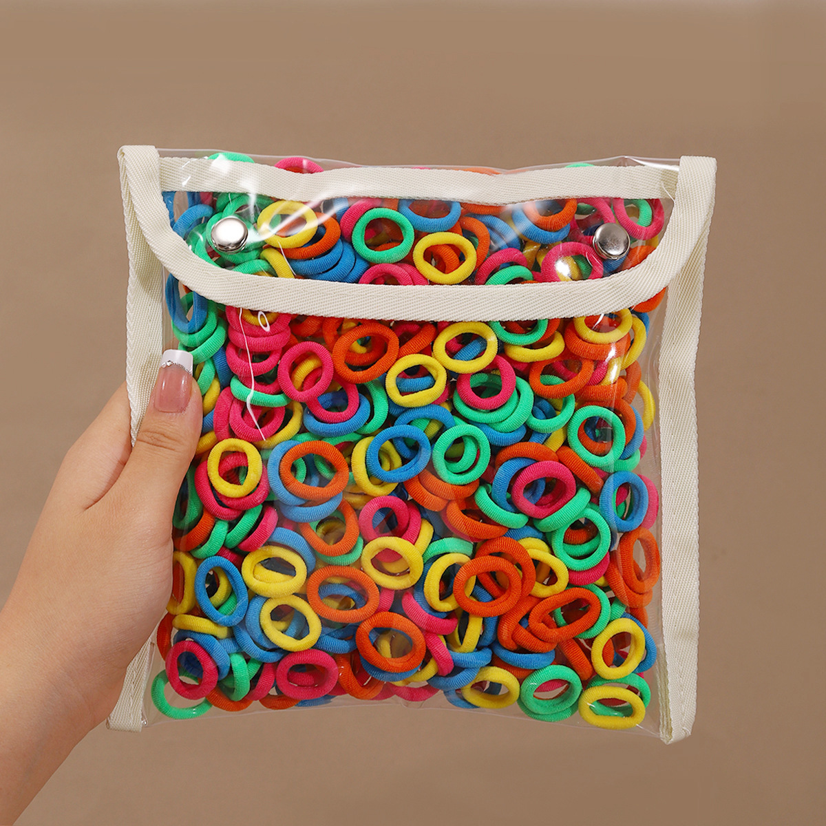 Cuerdas de cabeza para niños niñas cuerdas de cabello de alta elasticidad correa de goma duradera para bebés sin marcas anillo de cabello no daña el cabello cubierta de cuero de color