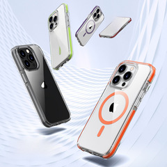 viseaon適用於蘋果15手機殼磁吸iphone14promax保護套透明防摔殼