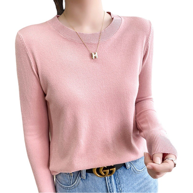 Suéter de Punto para Mujer Viscosa Cuello Redondo