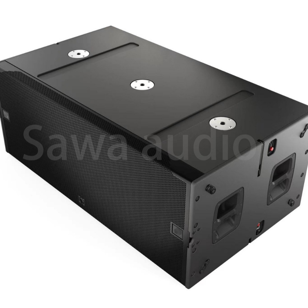 Dual subwoofer de 18 pulgadas equipo de sistema de sonido de matriz lineal al aire libre escenario profesional altavoz de alta potencia