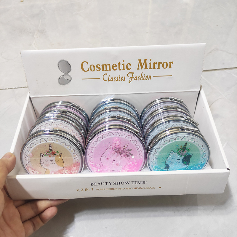Quicksand 귀여운 접이식 거울 샷 12/상자