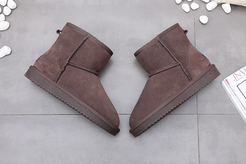 Women's short boots Flat cotton boots with lint all go with student cotton shoes_voghion.com